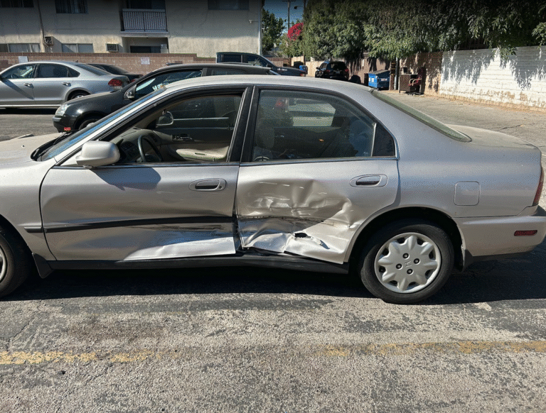 Bumper to Bumper Collision Center testimonials - Silver 4-door - before