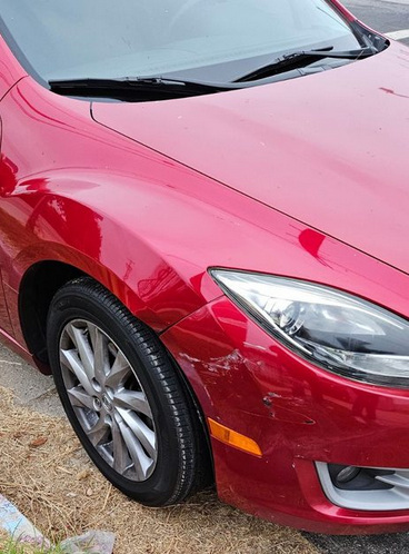 bumper to bumper collision center red front fender before